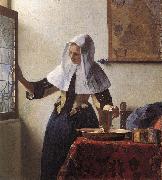 VERMEER VAN DELFT, Jan Young Woman with a Water Jug wer Germany oil painting artist
